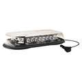Amber Mini Light Bar, LED Lamp Type, Magnetic/Suction Mounting, Number of Heads: 8