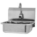 Hand Sink: Sani-Lav, 2 gpm Flow Rate, Splash, 14 in x 11 in Bowl Size, 5 in Bowl Dp, 18 ga, Silver