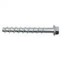 Hex Washer Screw Anchor, 5/8" Dia. x 4", Steel, Zinc Plated Fastener Finish