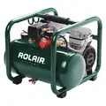 Portable Air Compressor: Quiet, Oil Free, 2.5 gal, Hot Dog, 1 hp, 2.4 cfm @ 90 psi, 120V AC