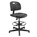 Task Chair,Poly,Black,18&quot; To