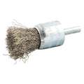 End Brush: 1 in Brush Dia., 1/4 in Abrasive Shank Size, 0.01 in Wire Dia., End Brush