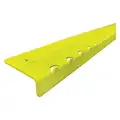 Stair Nosing: Yellow, Aluminum, Fasteners Install with, 2 3/4 in Dp, 36 in Wd