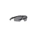 Oakley Safety Glasses: Anti-Fog /Anti-Scratch, No Foam Lining, Wraparound Frame, Half-Frame, Gray