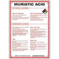 Chemical Sign: Muriatic Acid Potential Hazards, Fiberglass, 10 in Ht, 7 in Wd