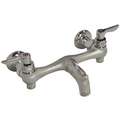 Straight Service Sink Faucet: American Std, 8350, Chrome Finish, 20 gpm Flow Rate, 6 1/2 in Spout Lg