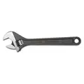 Adjustable Wrench, 12", Black Oxide Finish