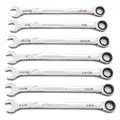 Combination Ratcheting Wrench 7Pc, Xl, Sae