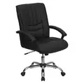 Executive Chair, Executive Chair, Black, Leather, 19" to 23" Nominal Seat Height Range