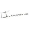 Safety Pin: Steel, Low Carbon, Zinc, 2 1/4 in Pin Dia., 1 13/16 in Usable Lg, 3 13/16 in Overall Lg