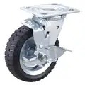 Light Duty, Swivel Plate Caster with Flat-Free Wheels; 250 lb. Load Rating, 6" Wheel Dia.