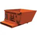 Orange Self-Dumping Hopper, 6.8 cu ft, 4,000 lb Load Cap., 17" H X 43" L X 31" W