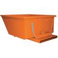Orange Self-Dumping Hopper, 20.3 cu ft, 5,000 lb Load Cap., 24" H X 55 3/4" L X 48 1/2" W