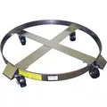 Cross-Brace Drum Dolly with Support Ring, 900 lb Load Capacity, For Cntnr Cap 30 gal