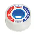 Thread Sealant Tape, PTFE, 1.2 to 1.5sg, 1/2" Width, 260" Length, White Color