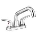 Low Arc Laundry Sink Faucet: American Std, 7074, Chrome Finish, 1.5 gpm Flow Rate, 7 1/2 in Spout Lg