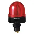 Werma Beacon Warning Light: Red, LED, 115V AC, 100,000 hr Lamp Life, Dome, 2 23/32 in H, 0.025A AC