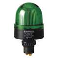 Werma Beacon Warning Light: Green, Led, 24V Ac/Dc, 100,000 Hr Lamp Life, Dome, 2 23/32 In Ht, 0
