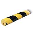 Knuffi Polyurethane Foam Edge Guard; 1-5/8" H x 39-3/8" L x 1-5/8" W, Black/Yellow