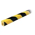 Ironguard Safety Products Edge Guard: Self Adhesive, 1 in Overall Wd, 39 3/8 in Overall Lg, 1 1/8 in Overall Ht, Black/Yellow