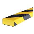 Knuffi Polyurethane Foam Surface Guard; 3/4" H x 39-3/8" L x 2" W, Black/Yellow