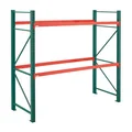 Steel King Pallet Rack Starter Unit; 6080 lb. Shelf Capacity, 48" D x 8 ft. H x 102" W, Green/Orange