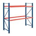 Steel King Pallet Rack Starter Unit; 4000 lb. Shelf Capacity, 42" D x 8 ft. H x 102" W, Blue/Orange