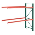 Pallet Rack Add-On Unit: 99 in x 42 in x 10 ft, 12 ga Beams, 14 ga Uprights