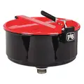 PIG Drum Funnel, Overall Capacity 5.5 gal, Spout OD 1 in, Spout Length 13 17/64 in, Color Red