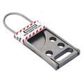 Lockout Hasp: High-Strength Pry-Resistant Hasp, 1 in Opening Size, Silver, 45MZ54