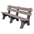 UltraSite 72 in. Outdoor Bench with Backrest; 3000 lb. Load Capacity, Gray