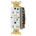 Hubbell Wiring Device-Kellems 20 AA Heavy Use Hospital Grade Receptacle, White; Tamper Resistant: Yes