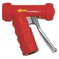 Spray Nozzle: 150 psi Max. Pressure, Trigger, 3/4 in Female GHT, Brass/Stainless Steel, Red