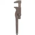 Monkey Wrench, Nickel Aluminum Bronze, Natural, Jaw Capacity 2 1/4 in, Serrated