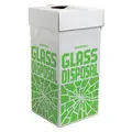 Recycling Collection Box: 5 gal Capacity, 12 in Wd/Dia, 12 in Dp, 27 in Ht, 6 PK