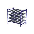 Unex Flow Cell UNEX Starter Gravity Flow Rack with Steel Roller Track Decking; 4000 lb. Total Load Capacity, 48" D x 72" H x 72" W
