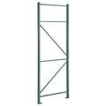 Steel King Upright Frame: Teardrop, 20 ft. Overall H, 48 in x 3 in, Green, Steel
