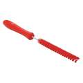 Vikan Stiff Bristle, 5.75 inch Straight Handled Tube and Pipe Brush, Red