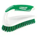 Libman Scrub Brush: Stiff, Plastic/Santoprene, 7 in Brush Lg, 5 1/2 in Handle Lg, 2 1/2 in Head Wd