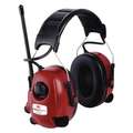 3M Over-the-Head Headset, 26 dB Noise Reduction Rating NRR, Dielectric No, Red