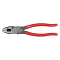 Linemans Pliers, Jaw Length: 1 39/46", Jaw Width: 1 45/64", Jaw Thickness: 37/64", Dipped Hand