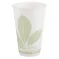 Solo Cup Disposable Cold Cup: Paper, Wax, 12 oz. Capacity, Bare, White/Green, 2,000 PK