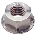 Flange Nut: Flange Nut, 5/8"-11 Thread, Stainless Steel, 316 H5, Plain, 1 1/16 in Hex Wd