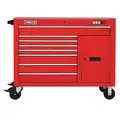 Rolling Cabinet,Red,8 Drawers,