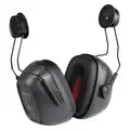 Ear Muffs: Hard Hat-Mounted Earmuff, Passive, 27 dB NRR, Foam, Black