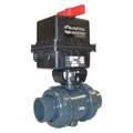 Electronic Actuated Ball Valve: 3 in Pipe Size, Full, 230 psi CWP, 115V AC, PTFE Seat
