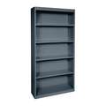 34" x 12" x 72" Elite Series Bookcase with 4 Shelves, Charcoal