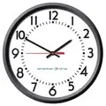 American Time Wall Clock: Manual, Arabic, Round, 13 1/4 in Overall Dia., 11 7/8 in Face Dia., Battery, Analog