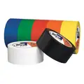 Shurtape Floor Marking Tape, Continuous Roll, Solid, Yellow, 2 in, 108 ft., 4 17/32 in, Vinyl, PK 24