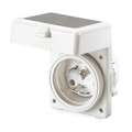 Hubbell Wiring Device-Kellems White Flanged Locking Inlet, 30 Amps, 125 VAC Voltage, NEMA Configuration: L5-30P